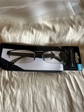 Foster Grant NS0723 Pete BLK +2.00 Reading Glasses